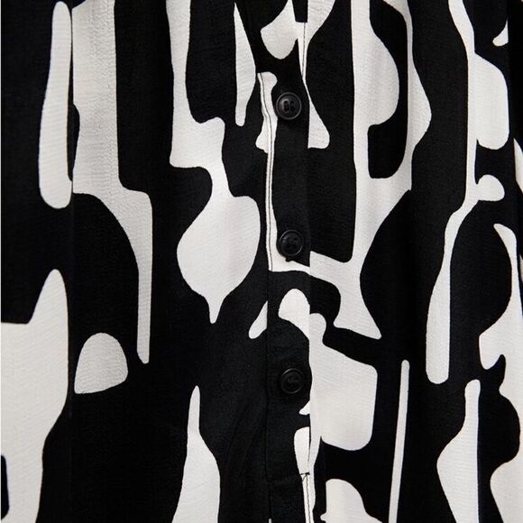 Zara Printed Midi Viscose Dress New - Picture 3 of 8